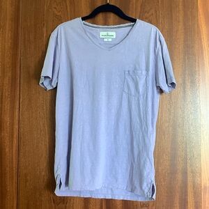 Europann St. Tropez Short Sleeve V-neck Lavender T-shirt Size M 100% Cotton